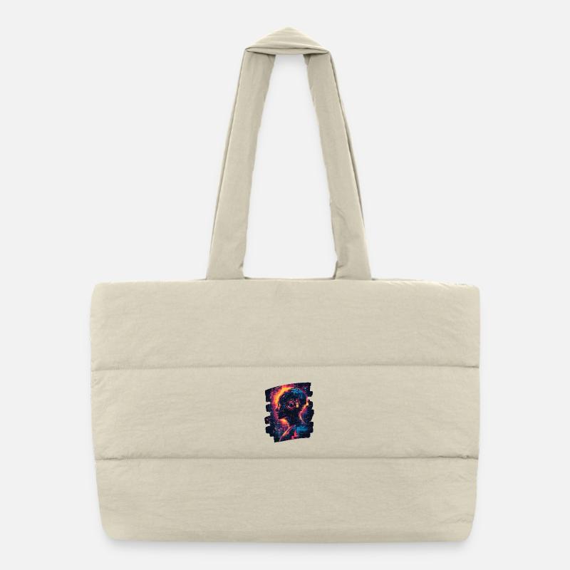 Cyberpunk Cyborg Sac shopping matelassé