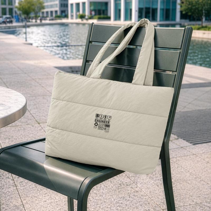 engineer multi tasking problem solving working Puffer Shopping Bag