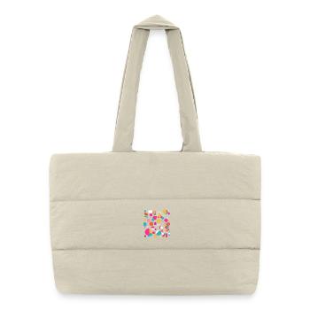 Bright colors - Puffer Shopping Bag - natural - Front