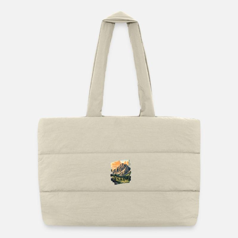 Berge Puffer-Einkaufstasche