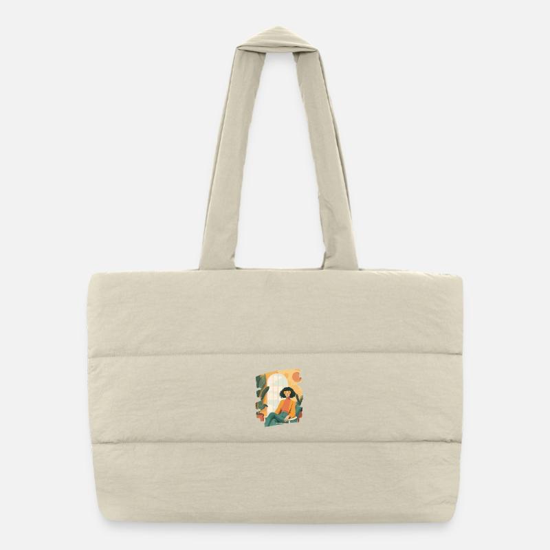 Relax Meditation Selfcare Me-Time Puffer Shopping Bag