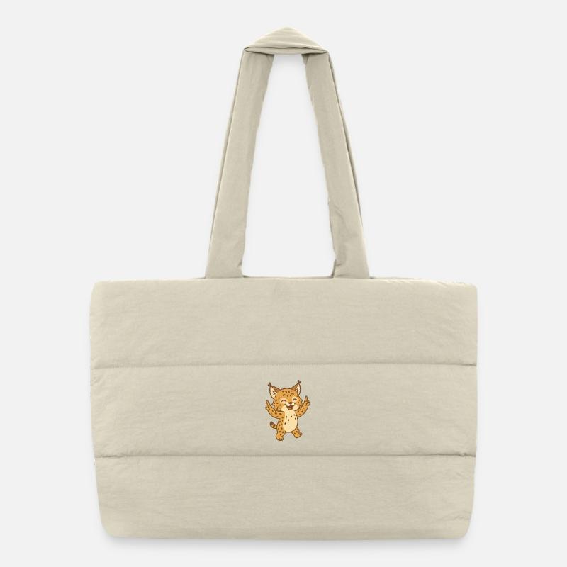 Celebrating lynx Puffer Shopping Bag