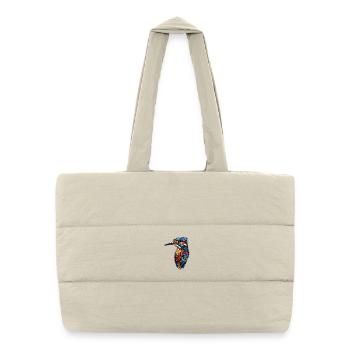 Kingfisher Kingfisher Bird Cute Kingfisher Kingfisher - Puffer Shopping Bag - natural - Front