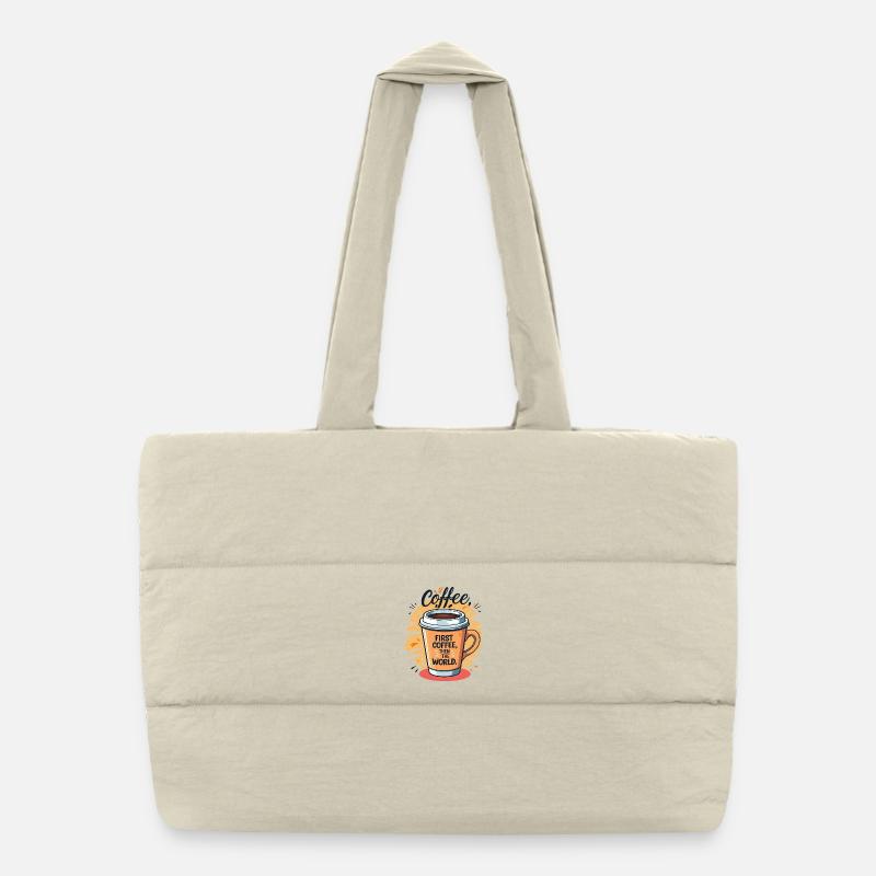 Tasse à café motivante avec dicton Sac shopping matelassé