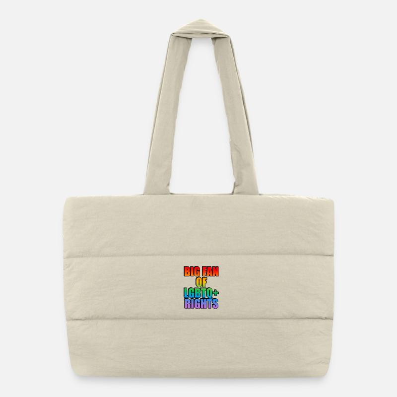 Großer Fan von LGBTQ+ Rights Rainbow Puffer-Einkaufstasche