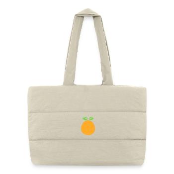 Orange Fruit Graphic Design with Mango - Puffer Shopping Bag - natural - Front