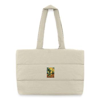Paysage extraterrestre style Van Gogh - Sac shopping matelassé - blanc naturel - Devant