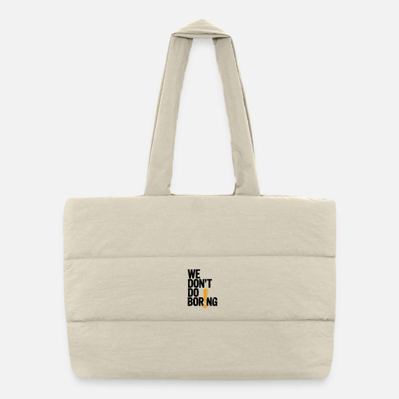 Nous ne nous ennuyons pas avec le point d’exclamation Sac shopping matelassé