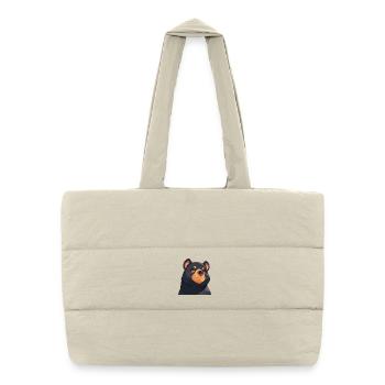 Sun Bear Malaienbär - Puffer-Einkaufstasche - Naturweiß - Vorne