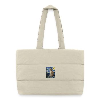 Lynx style Van Gogh étoilé - Sac shopping matelassé - blanc naturel - Devant