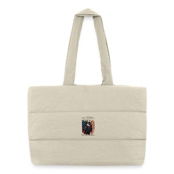 Né libre en 1990 – 35 ans de soul américaine - Sac shopping matelassé - blanc naturel - Devant