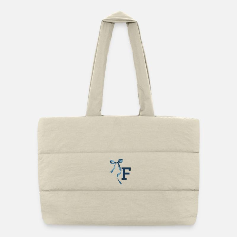 Monogramm f Geschenkidee Puffer-Einkaufstasche