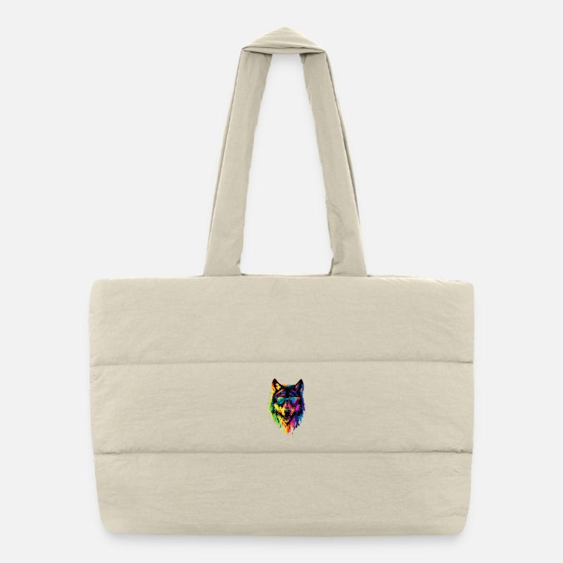 Wolf Love Wolves Wolf Pack Wolfhound Wild Wolf Sac shopping matelassé