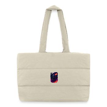 Un astronaute cosmique explore la galaxie - Sac shopping matelassé - blanc naturel - Devant