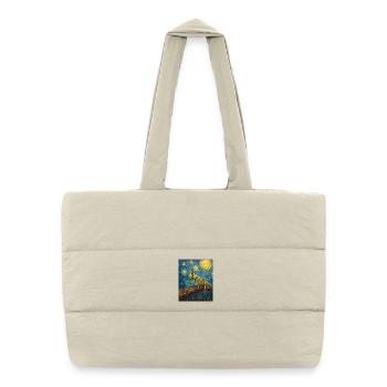 sauterelle sauterelle style Van Gogh - Sac shopping matelassé - blanc naturel - Devant