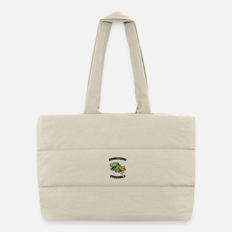 Bombardino crocodilo - Puffer Shopping Bag - natural