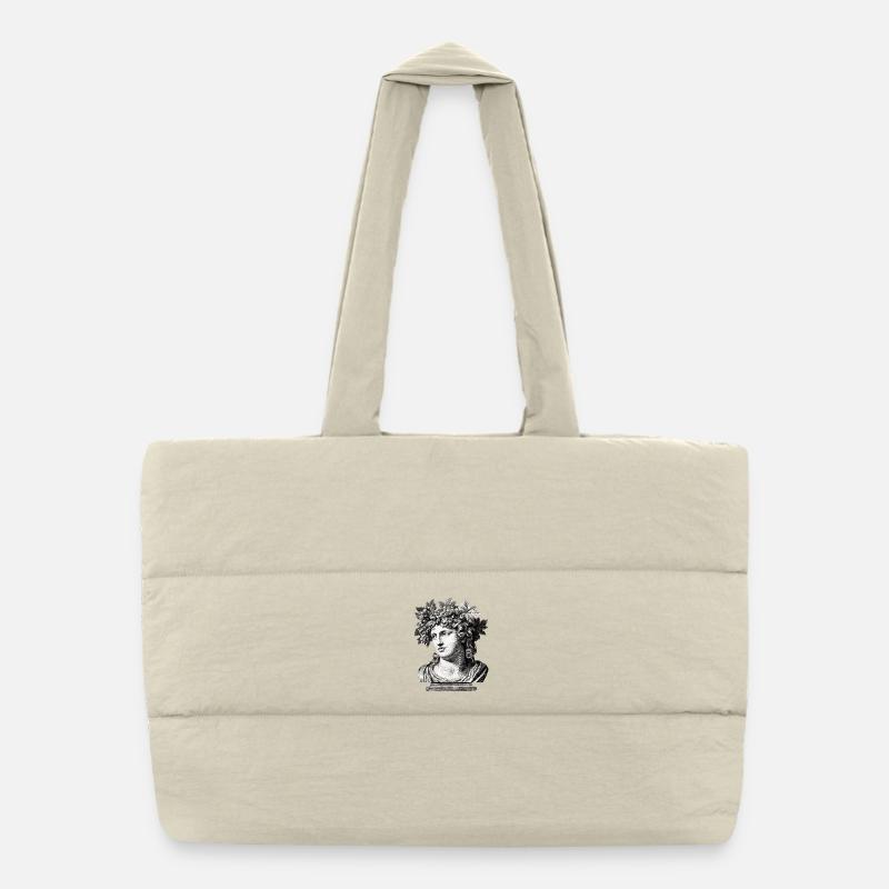 Buste antique Bacchus – Gravure classique Sac shopping matelassé