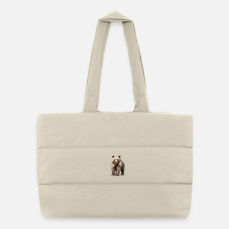 Polygone géométrique de grizzli Sac shopping matelassé