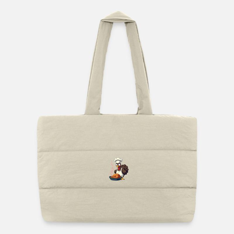 Cuisinier de dinde de Thanksgiving Sac shopping matelassé