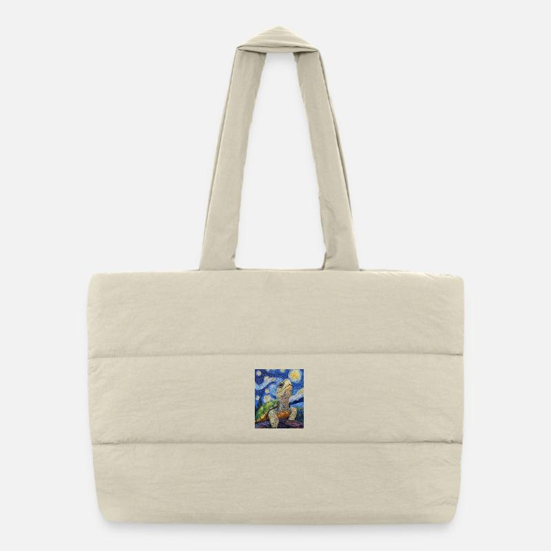 Tortue à la Van Gogh Sac shopping matelassé