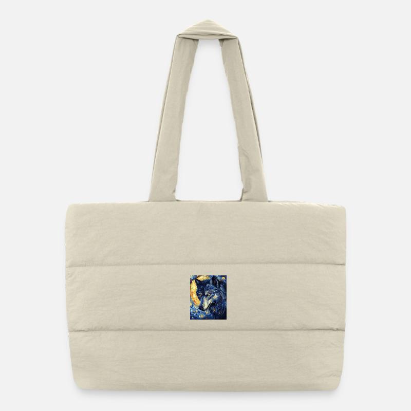 Wolf Van Gogh Style Sac shopping matelassé