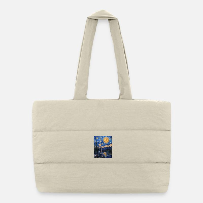 Wolf Van Gogh Style Sac shopping matelassé