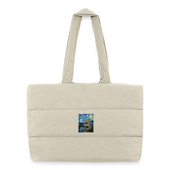 Capybara Van Gogh Style Nuit étoilée - Sac shopping matelassé - blanc naturel - Devant