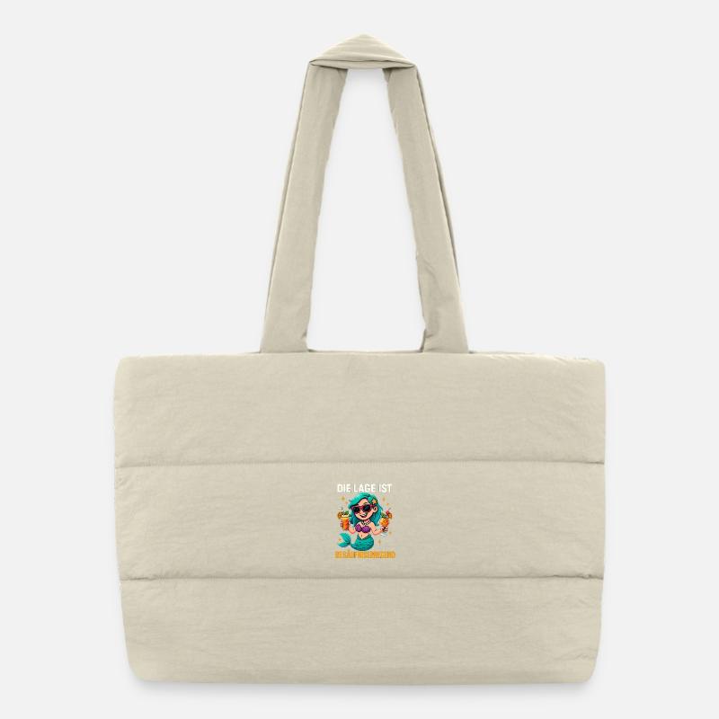 L’endroit est ivre, sirène Sac shopping matelassé
