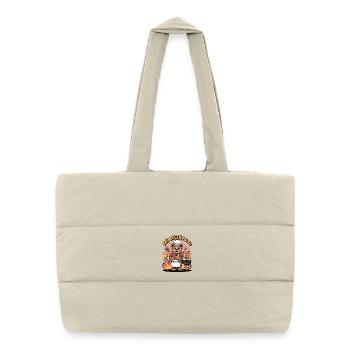 BBQ Legend Dad Drôle bbq expert Bear Design - Sac shopping matelassé - blanc naturel - Devant