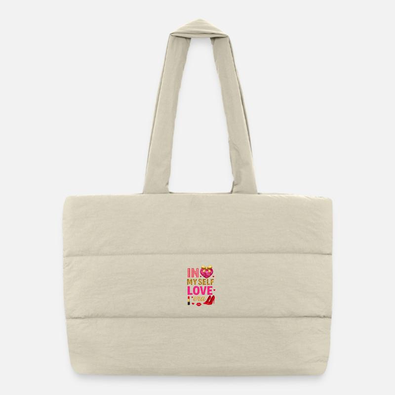À l’ère de mon amour-propre – Design de mode glamour. Sac shopping matelassé