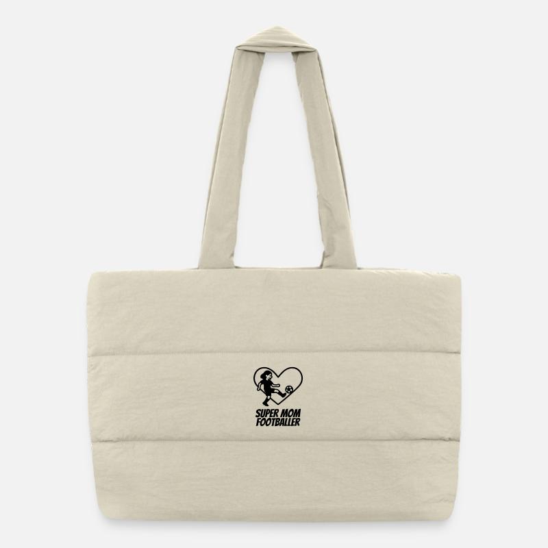 Super Maman Footballeuse – Heart Design Sac shopping matelassé
