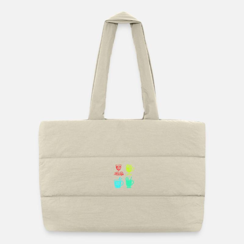Noël au vin chaud du Père Noël Sac shopping matelassé