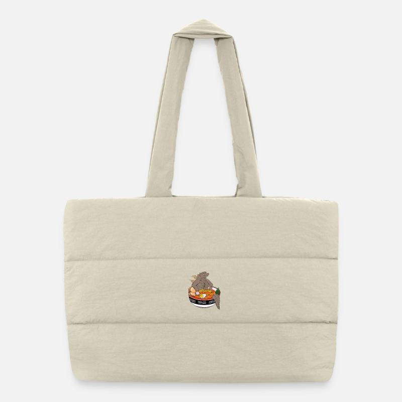 Episches Ramen-Monster-Bowl-Stein-Dinosaurier-Design-Tee Puffer-Einkaufstasche