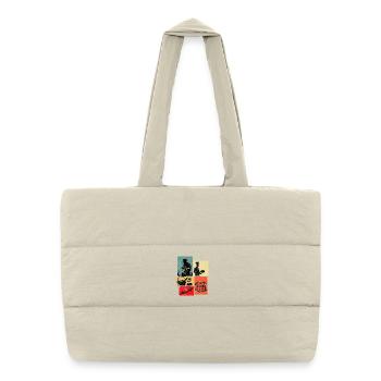 Atelier de cuisine Popart Collage - Sac shopping matelassé - blanc naturel - Devant