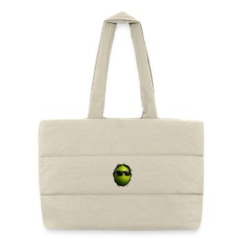 Lime with sunglasses mascot - Puffer Shopping Bag - natural - Front