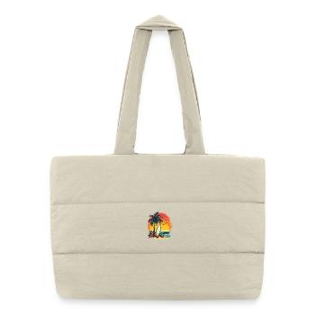 Sunset Palm Beach Surf - Puffer Shopping Bag - natural - Front
