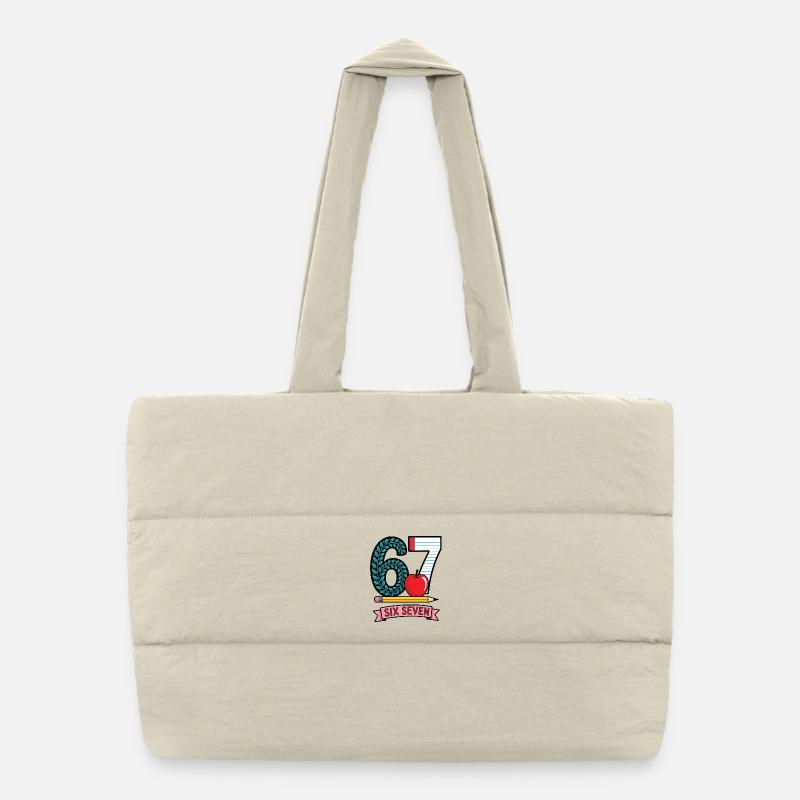 6 7 Pomme et Crayon Sac shopping matelassé