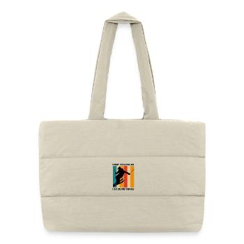 Ne me suis pas, je fais des bêtises - Sac shopping matelassé - blanc naturel - Devant