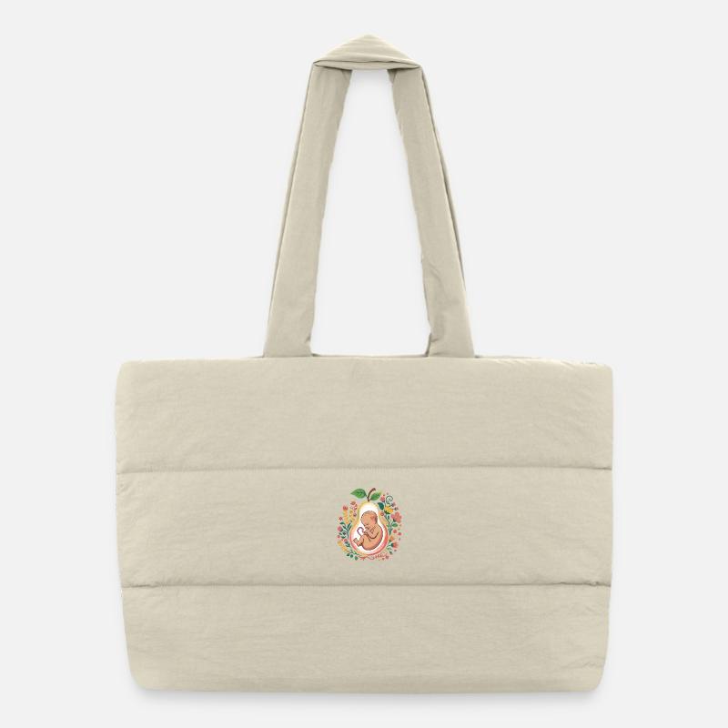 Frucht des Lebens: Blütenbauch Puffer-Einkaufstasche