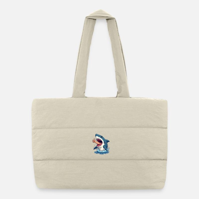 Bonne chance à l’humour de requin Sac shopping matelassé