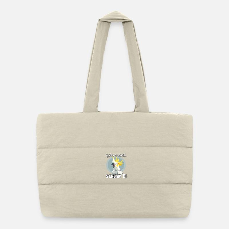Drôle de cacatoès, oiseau hurlant pour moi, cacatoès Sac shopping matelassé