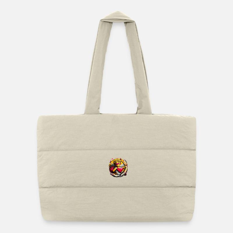 Cupid Graffiti Herzbogen Puffer-Einkaufstasche