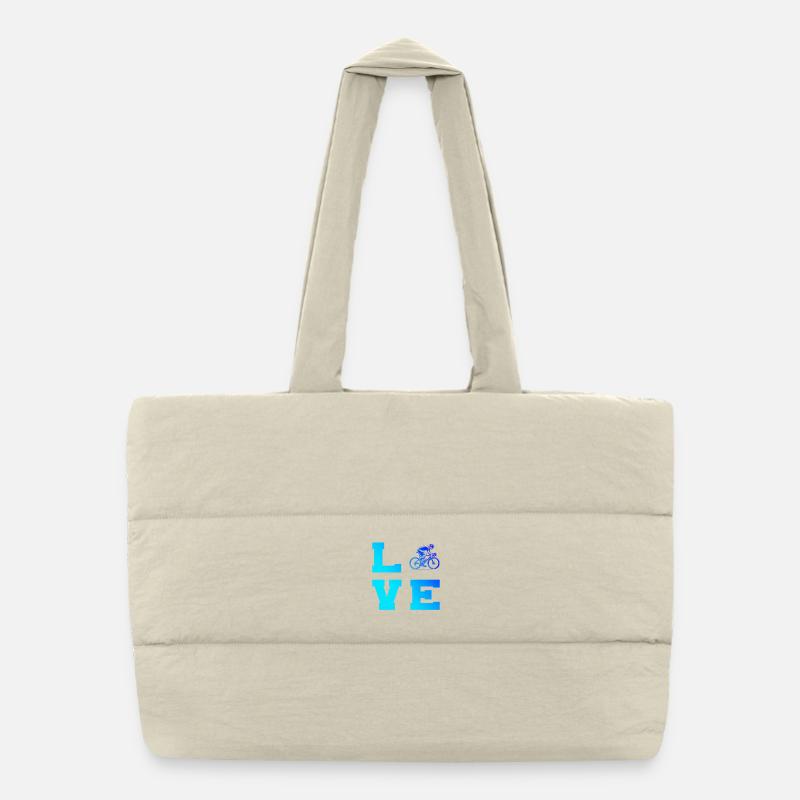 Motif emblématique du vélo de route Sac shopping matelassé