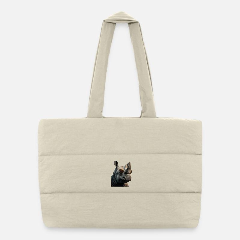 Rhinoceros avec des lunettes de soleil Sac shopping matelassé