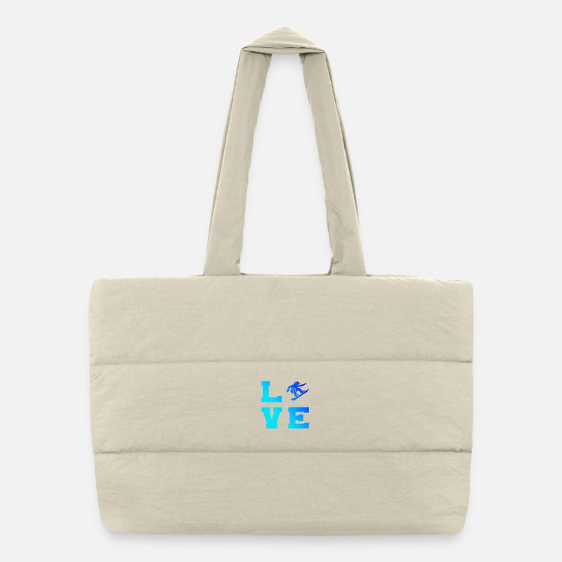 Œuvres d’art propres pour snowboard féminin Sac shopping matelassé
