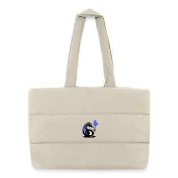 Blue Ember Seahorse - Puffer Shopping Bag - natural - Front