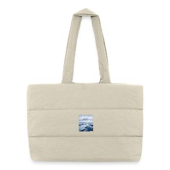 Mais pourquoi l’humour humoristique existentiel et triste du mème du Pingouin ? - Sac shopping matelassé - blanc naturel - Devant