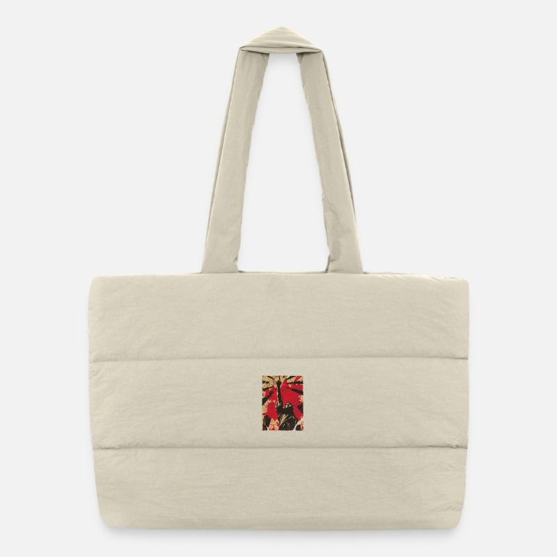 Aufstehende Faust Protest Puffer-Einkaufstasche