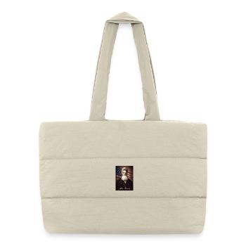 John Brown Portrait with US Flag - Puffer Shopping Bag - natural - Front