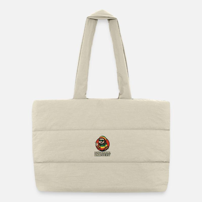 Paresseux rasta, ne blâme pas la société Sac shopping matelassé